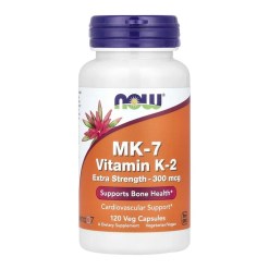 NOW Foods MK-7 Vitamin K-2, 300mcg Extra Strength - 120 vcaps