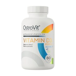 Vitamin D3 2000IU + K2 MK-7 + C + Zn - 60 caps