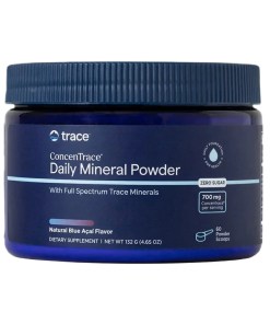ConcenTrace Daily Mineral Powder, Natural Blue Acai - 132 grams