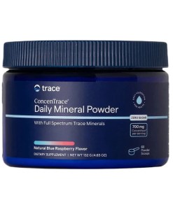 ConcenTrace Daily Mineral Powder, Natural Blue Raspberry - 132 grams