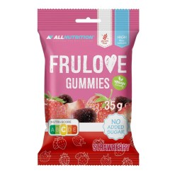 Frulove Gummies, Strawberry - 35 grams