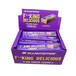 Fitking Delicious Crunchee, Milk Chocolate with Cocoa Cream - 20 x 18g