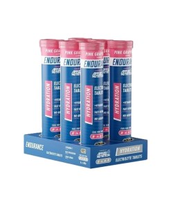 Endurance Hydration Electrolyte Effervescent Tablets, Pink Grapefruit - 6 x 20 tabs
