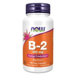 NOW Foods Vitamin B-2 Riboflavin, 100mg - 100 vcaps