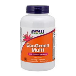 NOW Foods Green Multi, Iron Free - 180 vcaps