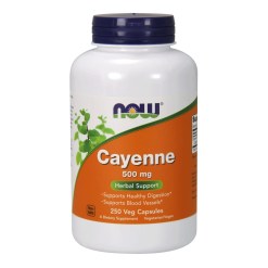 NOW Foods Cayenne, 500mg - 250 vcaps