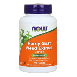 NOW Foods Horny Goat Weed Extract, 750mg - 90 tablets