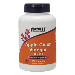 NOW Foods Apple Cider Vinegar, 450mg - 180 vcaps