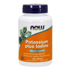 NOW Foods Potassium plus Iodine - 180 tablets