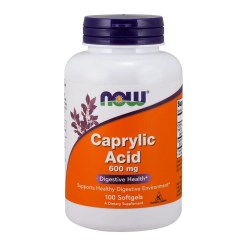 NOW Foods Caprylic Acid, 600mg - 100 softgels