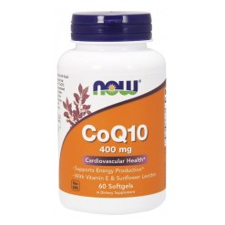 NOW Foods CoQ10 with Lecithin & Vitamin E, 400mg - 60 softgels
