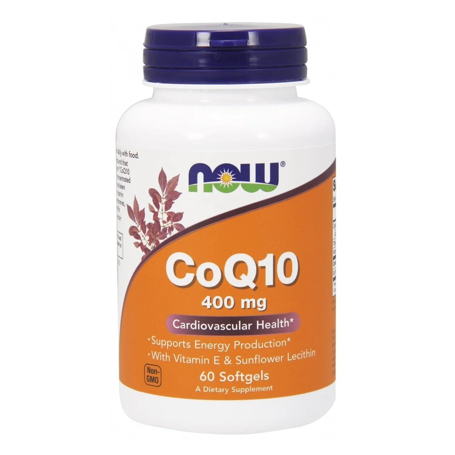 NOW Foods CoQ10 with Lecithin & Vitamin E, 400mg - 60 softgels