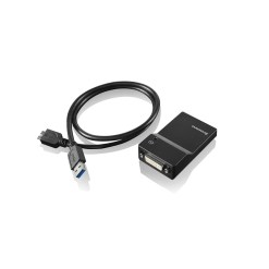 Lenovo USB 3.0 - DVI/VGA USB graphics adapter 2048 x 1152 pixels Black