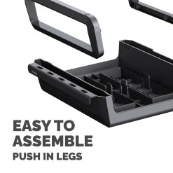 Fellowes Computer Monitor Stand with 3 Height Adjustments - Breyta Monitor Riser with Cable Management - Ergonomic Adjustable Monitor Stand for Computers - Max Weight 15KG - Black - image 7
