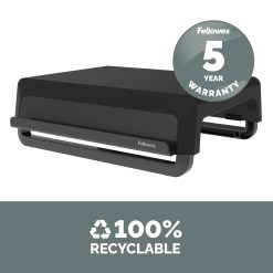 Fellowes Computer Monitor Stand with 3 Height Adjustments - Breyta Monitor Riser with Cable Management - Ergonomic Adjustable Monitor Stand for Computers - Max Weight 15KG - Black - image 8