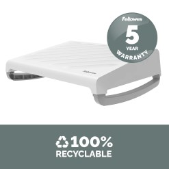 Fellowes Foot Rest Under Desk - Breyta Foot Support Ergonomic Foot Rest with Textured Surface - Foot Rest Stool for Office & Home - White - image 8
