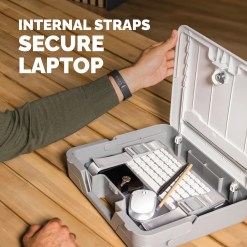 Fellowes Laptop Carry Case with Built-in Laptop Stand - Breyta Lockable Laptop Carry Case for Hybrid Working & Laptops Up To 14