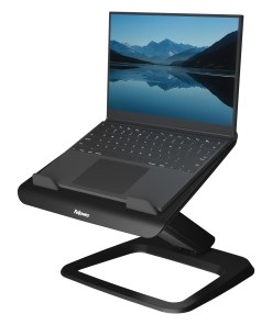 Fellowes Laptop Stand for Desk - Hana LT Laptop Stand for the Home and Office - Adjustable Laptop Stand with 3 Height Adjustments - Max Monitor Size 19", Max Weight 4.5KG - Black