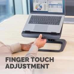 Fellowes Laptop Stand for Desk - Hana LT Laptop Stand for the Home and Office - Adjustable Laptop Stand with 3 Height Adjustments - Max Monitor Size 19