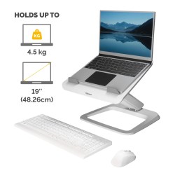 Fellowes Laptop Stand for Desk - Hana LT Laptop Stand for the Home and Office - Adjustable Laptop Stand with 3 Height Adjustments - Max Monitor Size 19