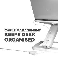 Fellowes Laptop Stand for Desk - Hana LT Laptop Stand for the Home and Office - Adjustable Laptop Stand with 3 Height Adjustments - Max Monitor Size 19