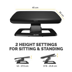Fellowes Foot Rest Under Desk - Hana LT Foot Support Ergonomic Foot Rest - Foot Rest Stool for Office & Home Use - Black - image 3