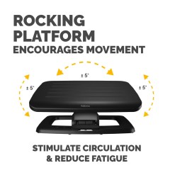 Fellowes Foot Rest Under Desk - Hana LT Foot Support Ergonomic Foot Rest - Foot Rest Stool for Office & Home Use - Black - image 4