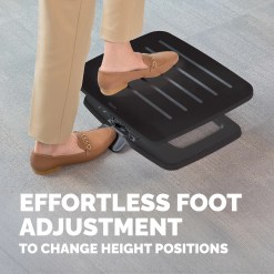 Fellowes Foot Rest Under Desk - Hana LT Foot Support Ergonomic Foot Rest - Foot Rest Stool for Office & Home Use - Black - image 6