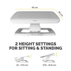Fellowes Foot Rest Under Desk - Hana LT Foot Support Ergonomic Foot Rest - Foot Rest Stool for Office & Home Use - White