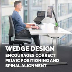 Fellowes Seat Cushion for Office Chair Breyta Wedge Seat Cushion with Coccyx Cut Out - image 6