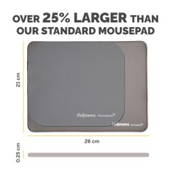 Fellowes Breyta XL Mouse Mat with Non-Slip Base XL Mouse Pad with Antibacterial Protection Grey - image 3