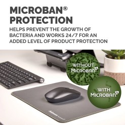 Fellowes Breyta XL Mouse Mat with Non-Slip Base XL Mouse Pad with Antibacterial Protection Grey - image 4