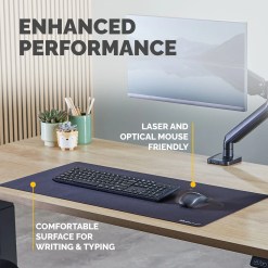 Fellowes Computer Desk Mat with Non-Slip Base Breyta Desk Mat with Antibacterial Protection Black - image 6