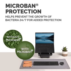 Fellowes Computer Desk Mat with Non-Slip Base Breyta Desk Mat with Antibacterial Protection Grey - image 3