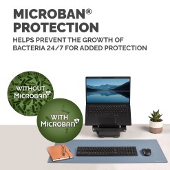 Fellowes Computer Desk Mat with Non-Slip Base Breyta Desk Mat with Antibacterial Protection Marine - image 3