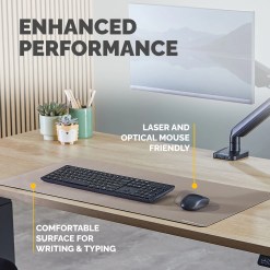 Fellowes Computer Desk Mat with Non-Slip Base Breyta Desk Mat with Antibacterial Protection Sand