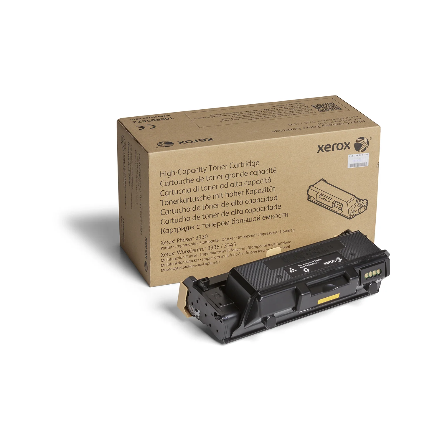 Xerox Genuine Phaser® 3330, WorkCentre® 3300 Series Black High capacity Toner Cartridge (8500 Pages) - 106R03622
