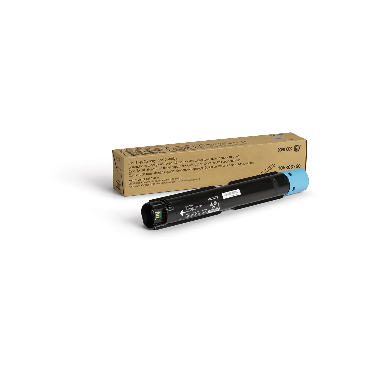 Xerox Genuine ® VersaLink® C7000 Color Printer Cyan High capacity Toner Cartridge (10100 Pages) - 106R03760