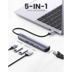 Ugreen 10919 laptop dock/port replicator Wired USB 3.2 Gen 1 (3.1 Gen 1) Type-C Grey - image 2
