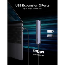 Ugreen 10919 laptop dock/port replicator Wired USB 3.2 Gen 1 (3.1 Gen 1) Type-C Grey - image 6