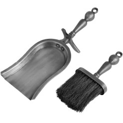 Hearth Tidy Set in Antique Pewter Effect Finish - image 2