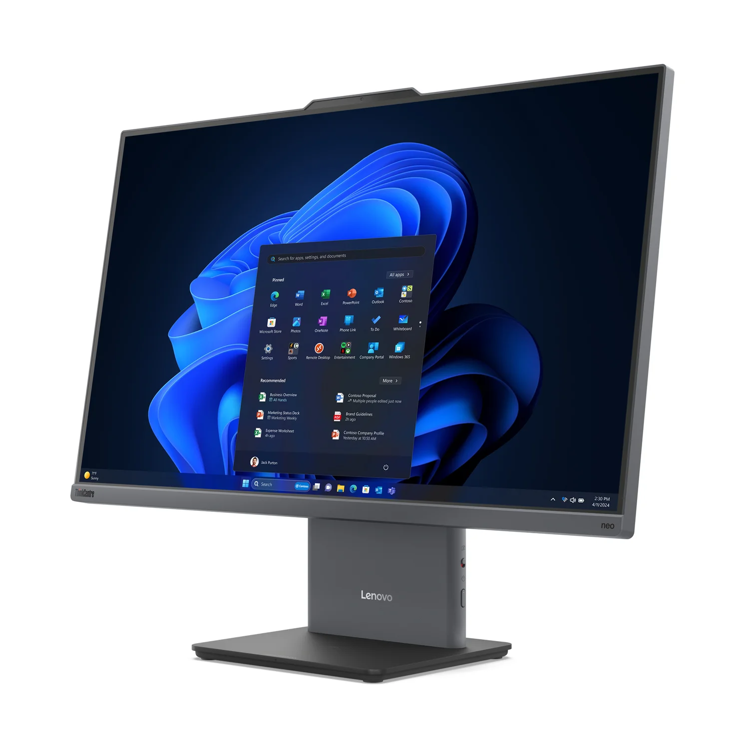 Lenovo ThinkCentre neo 50a 27 Gen 5 Intel® Core™ i7 i7-13620H 68.6 cm (27") 1920 x 1080 pixels All-in-One PC 16 GB DDR5-SDRAM 512 GB SSD Windows 11 Pro Wi-Fi 6 (802.11ax) Grey - image 2