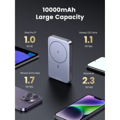 Ugreen 10000mAh Mini Powerbank Wireless 20W with MagSafe grey - image 10