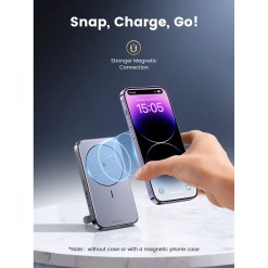 Ugreen 10000mAh Mini Powerbank Wireless 20W with MagSafe grey - image 5