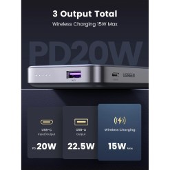Ugreen 10000mAh Mini Powerbank Wireless 20W with MagSafe grey - image 9