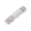 Hama C-Laeta USB flash drive 256 GB USB Type-A / USB Type-C 3.2 Gen 1 (3.1 Gen 1) Silver