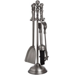Traditional Companion Set In Antique Pewter - image 2