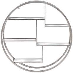 Large Circular Silver Wall Hanging Multi Shelf - image 2