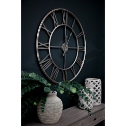 Large Silver Foil Skeleton Wall Clock - image 5