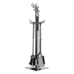 Hand Turned Stag Companion Set In Polished Nickel - image 2